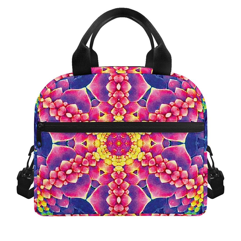 Colorful Psychedelic Kaleidoscope Print Insulated Lunch Bag