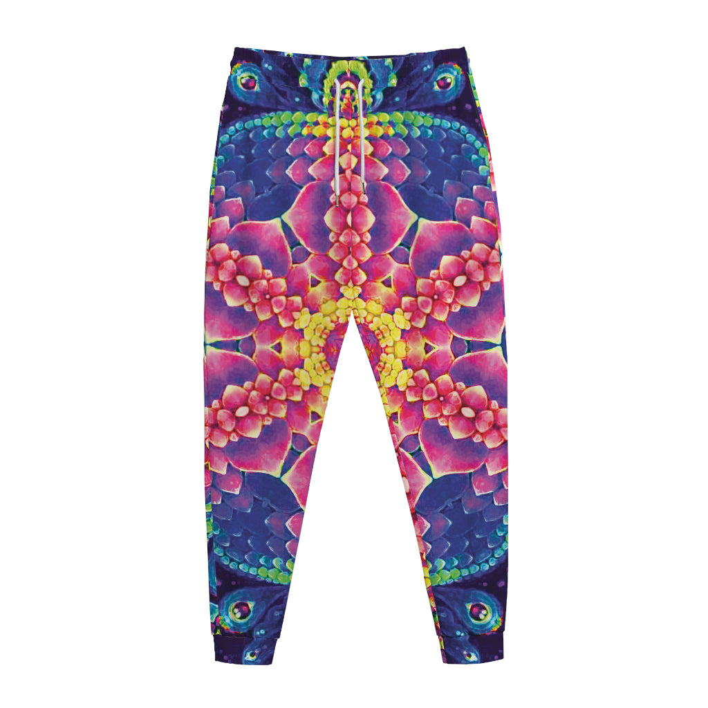 Colorful Psychedelic Kaleidoscope Print Jogger Pants