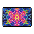 Colorful Psychedelic Kaleidoscope Print Kitchen Mat