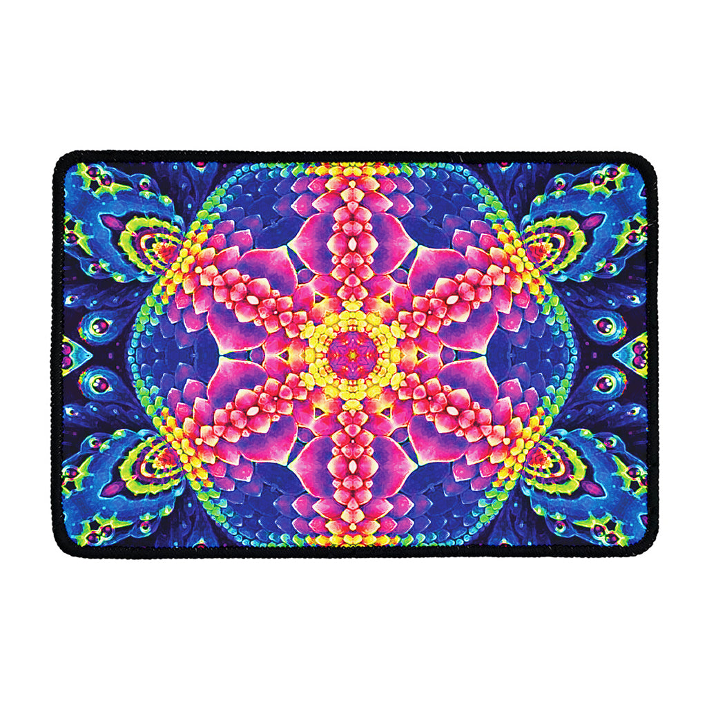 Colorful Psychedelic Kaleidoscope Print Kitchen Mat