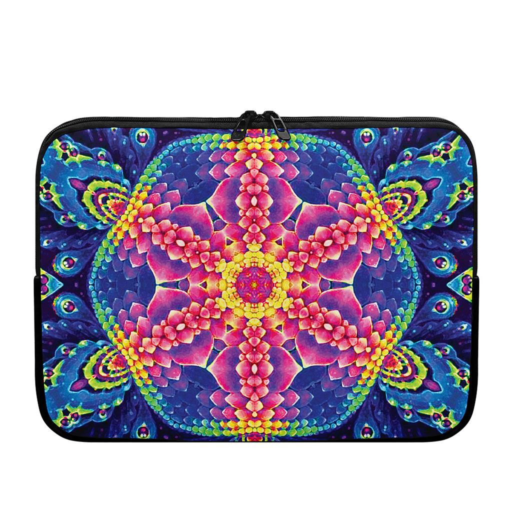 Colorful Psychedelic Kaleidoscope Print Laptop Sleeve