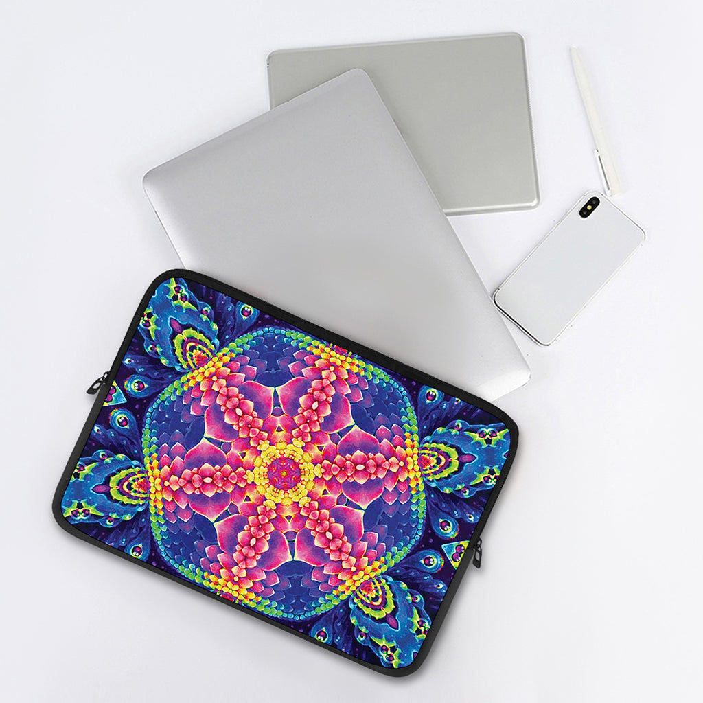 Colorful Psychedelic Kaleidoscope Print Laptop Sleeve