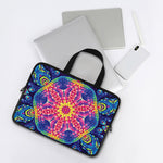 Colorful Psychedelic Kaleidoscope Print Laptop Sleeve With Handle