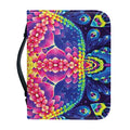 Colorful Psychedelic Kaleidoscope Print Leather Bible Cover