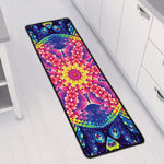 Colorful Psychedelic Kaleidoscope Print Long Kitchen Mat