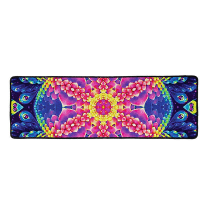 Colorful Psychedelic Kaleidoscope Print Long Kitchen Mat