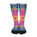 Colorful Psychedelic Kaleidoscope Print Long Socks