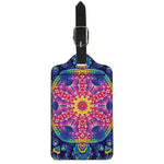 Colorful Psychedelic Kaleidoscope Print Luggage Tag