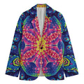 Colorful Psychedelic Kaleidoscope Print Men's Blazer