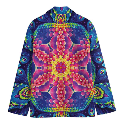 Colorful Psychedelic Kaleidoscope Print Men's Blazer