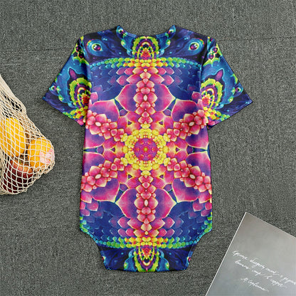 Colorful Psychedelic Kaleidoscope Print Men's Bodysuit