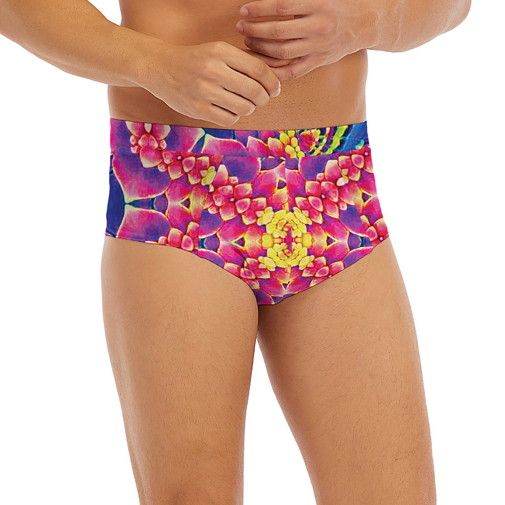 Colorful Psychedelic Kaleidoscope Print Men's Briefs