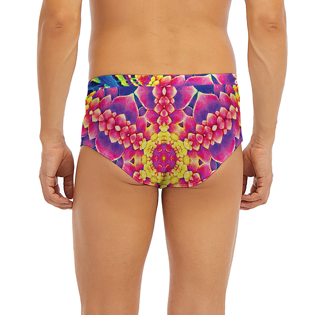 Colorful Psychedelic Kaleidoscope Print Men's Briefs