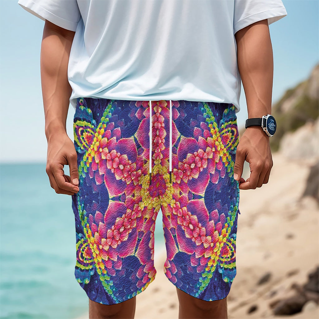 Colorful Psychedelic Kaleidoscope Print Men's Cargo Shorts