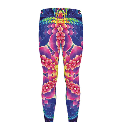 Colorful Psychedelic Kaleidoscope Print Men's leggings
