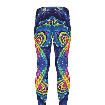 Colorful Psychedelic Kaleidoscope Print Men's leggings