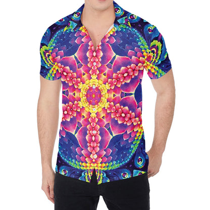 Colorful Psychedelic Kaleidoscope Print Men's Shirt