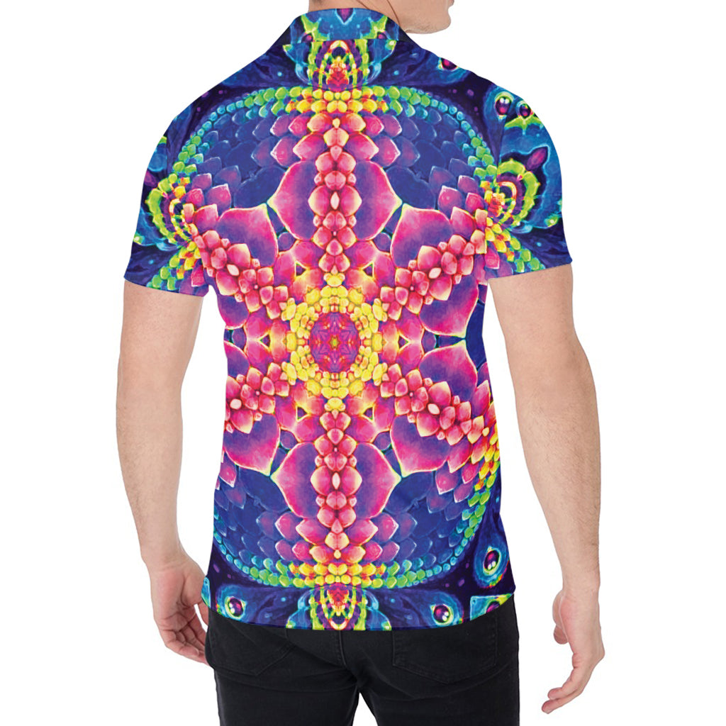 Colorful Psychedelic Kaleidoscope Print Men's Shirt