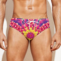 Colorful Psychedelic Kaleidoscope Print Men's Swim Briefs