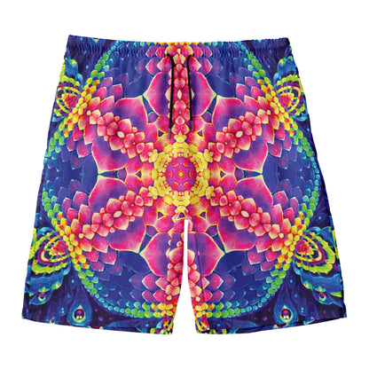 Colorful Psychedelic Kaleidoscope Print Men's Swim Trunks