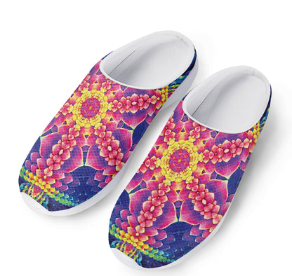 Colorful Psychedelic Kaleidoscope Print Mesh Casual Shoes