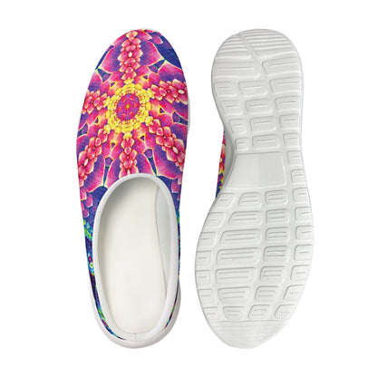 Colorful Psychedelic Kaleidoscope Print Mesh Casual Shoes