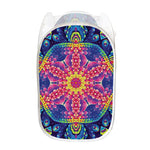 Colorful Psychedelic Kaleidoscope Print Mesh Laundry Hamper