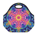Colorful Psychedelic Kaleidoscope Print Neoprene Lunch Bag