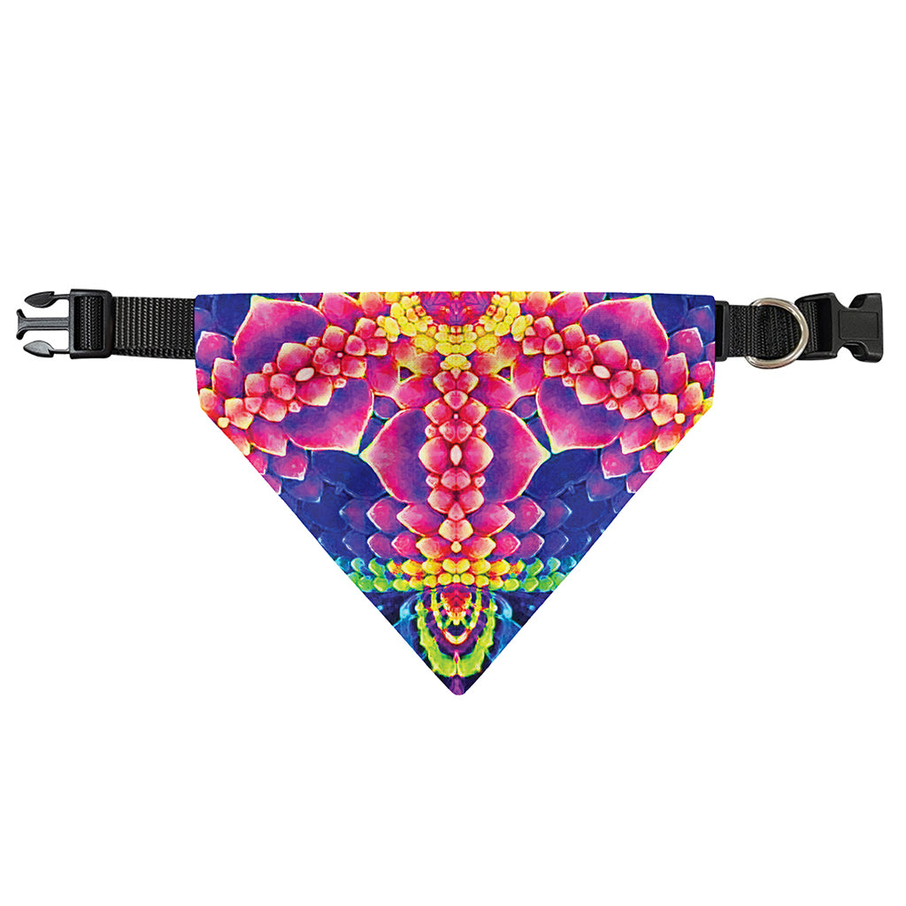 Colorful Psychedelic Kaleidoscope Print Over The Collar Dog Bandana