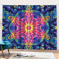 Colorful Psychedelic Kaleidoscope Print Pencil Pleat Curtains