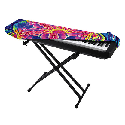 Colorful Psychedelic Kaleidoscope Print Piano Keyboard Cover