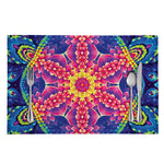 Colorful Psychedelic Kaleidoscope Print Placemat