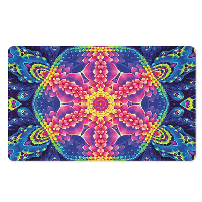 Colorful Psychedelic Kaleidoscope Print Polyester Doormat