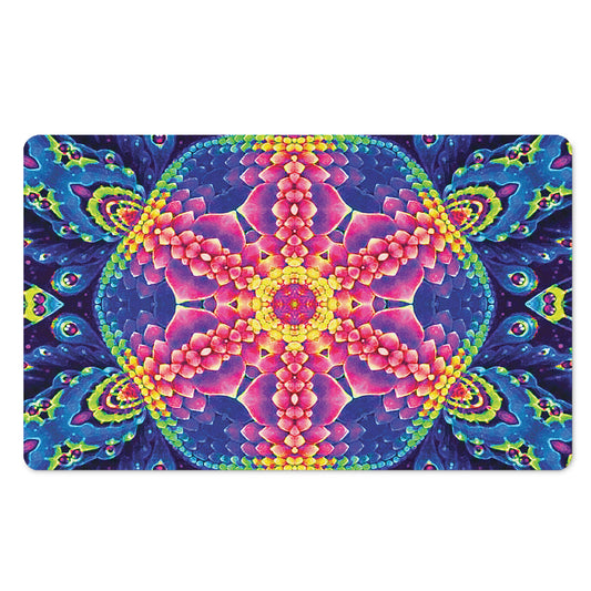 Colorful Psychedelic Kaleidoscope Print Polyester Doormat
