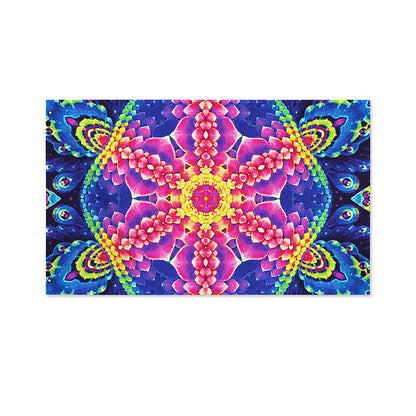 Colorful Psychedelic Kaleidoscope Print Polyester Flag