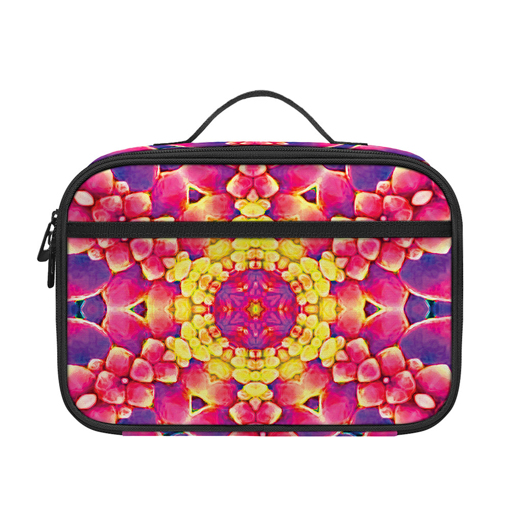 Colorful Psychedelic Kaleidoscope Print Portable Lunch Bag