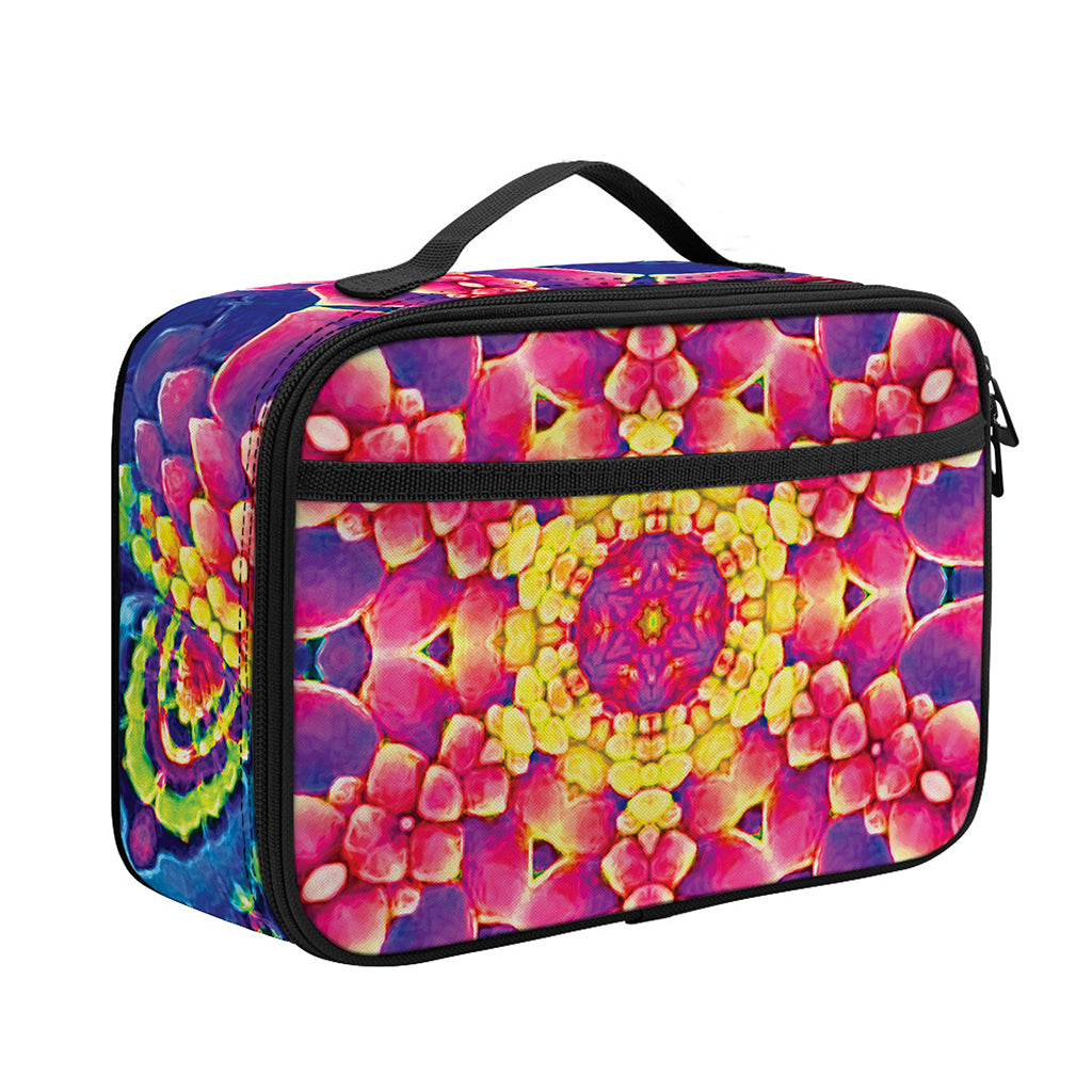 Colorful Psychedelic Kaleidoscope Print Portable Lunch Bag