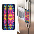 Colorful Psychedelic Kaleidoscope Print Refrigerator Handle Covers