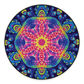 Colorful Psychedelic Kaleidoscope Print Round Floor Mat