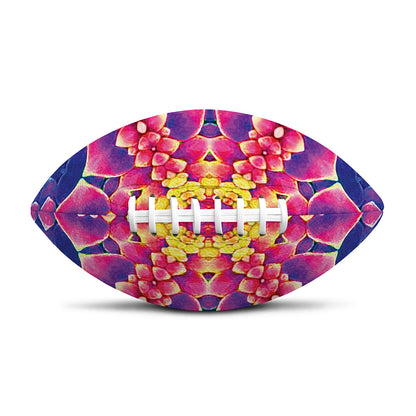 Colorful Psychedelic Kaleidoscope Print Rugby Ball