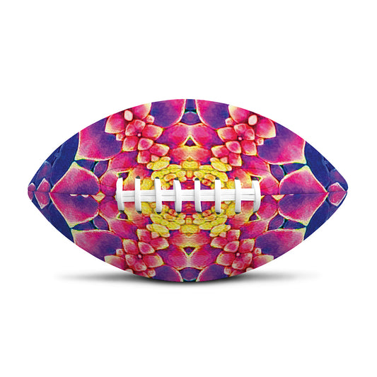 Colorful Psychedelic Kaleidoscope Print Rugby Ball