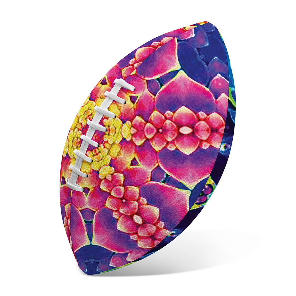 Colorful Psychedelic Kaleidoscope Print Rugby Ball