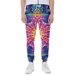 Colorful Psychedelic Kaleidoscope Print Scuba Joggers