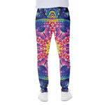 Colorful Psychedelic Kaleidoscope Print Scuba Joggers
