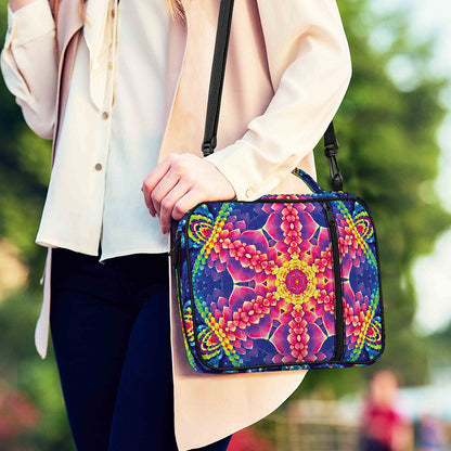Colorful Psychedelic Kaleidoscope Print Shoulder Strap Bible Bag