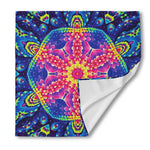 Colorful Psychedelic Kaleidoscope Print Silk Bandana