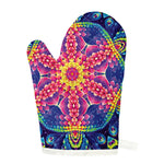 Colorful Psychedelic Kaleidoscope Print Single Oven Mitt