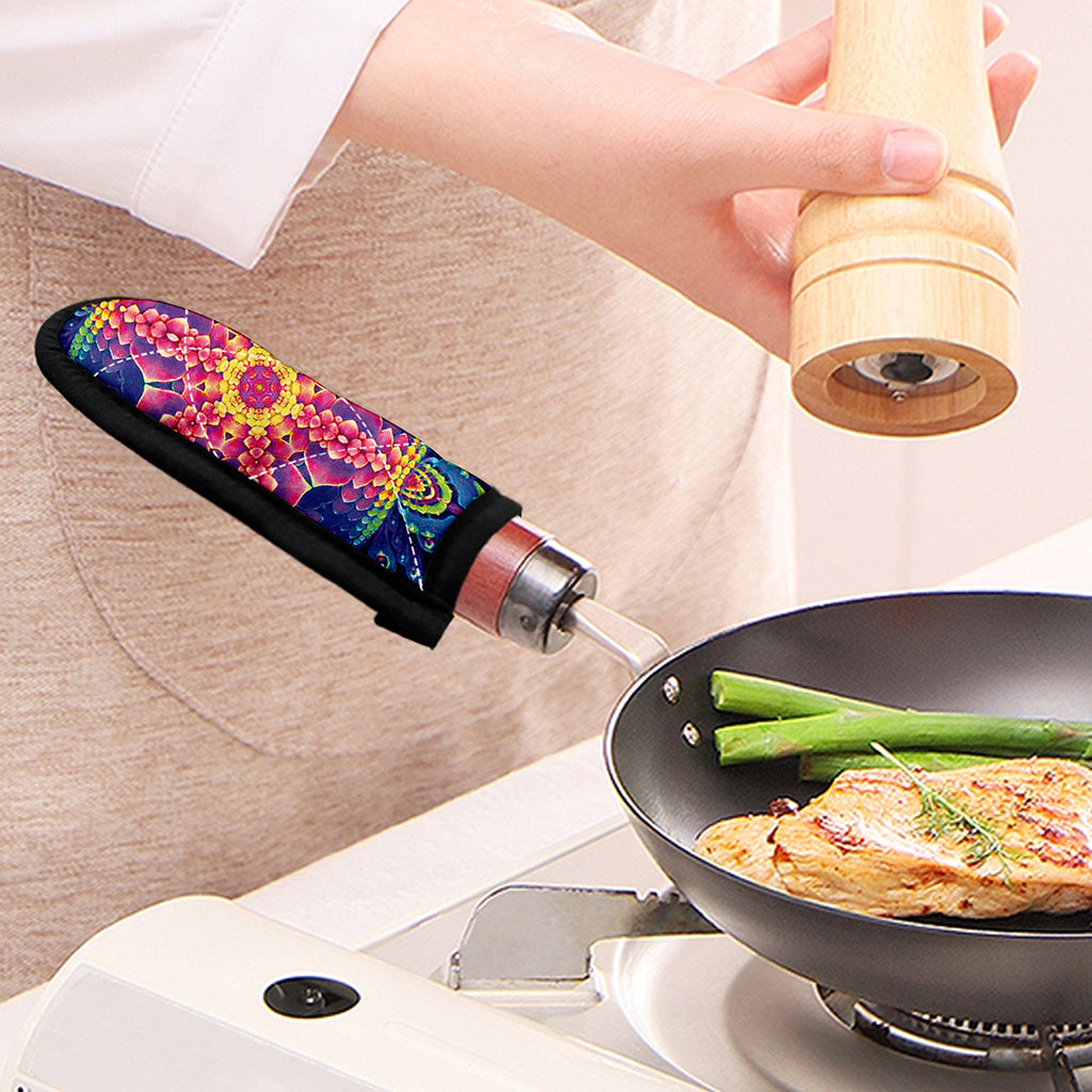 Colorful Psychedelic Kaleidoscope Print Skillet Handle Cover
