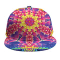 Colorful Psychedelic Kaleidoscope Print Snapback Cap