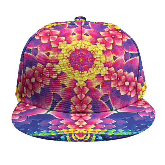 Colorful Psychedelic Kaleidoscope Print Snapback Cap
